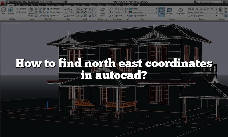 How to find north east coordinates in autocad?
