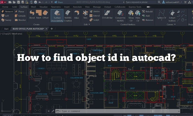 How to find object id in autocad?