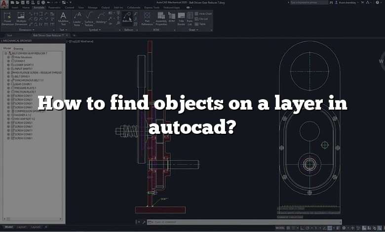 How to find objects on a layer in autocad?