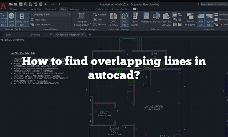 How to find overlapping lines in autocad?