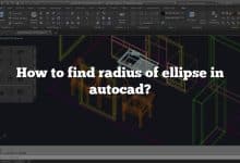 How to find radius of ellipse in autocad?
