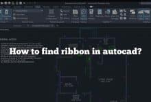 How to find ribbon in autocad?