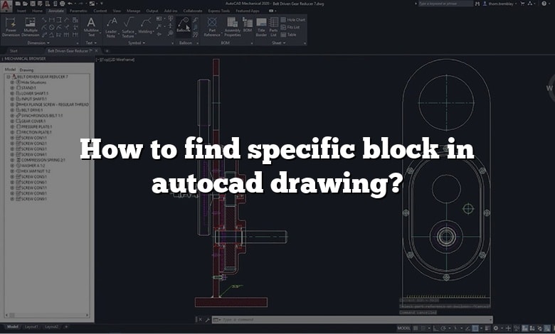 How to find specific block in autocad drawing?