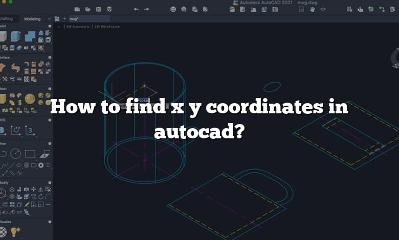 How to find x y coordinates in autocad?