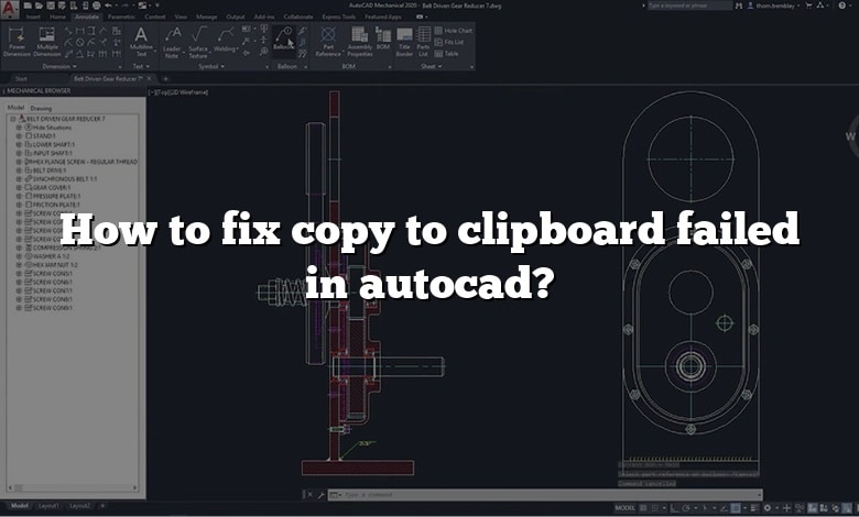How to fix copy to clipboard failed in autocad?