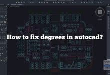 How to fix degrees in autocad?