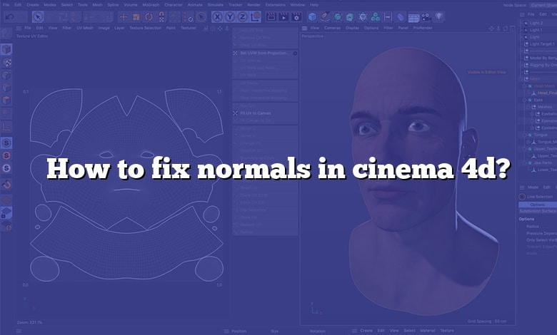 How to fix normals in cinema 4d?
