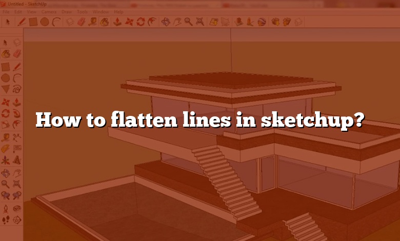 How to flatten lines in sketchup?