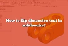 How to flip dimension text in solidworks?