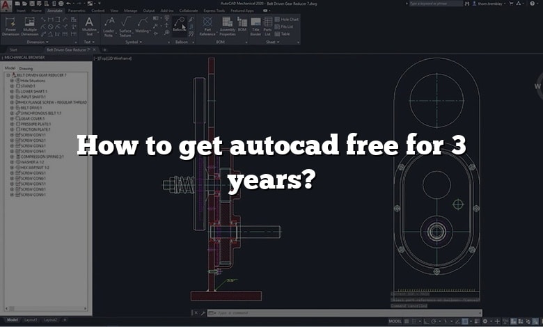 How to get autocad free for 3 years?
