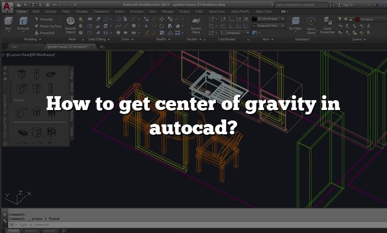 How to get center of gravity in autocad?