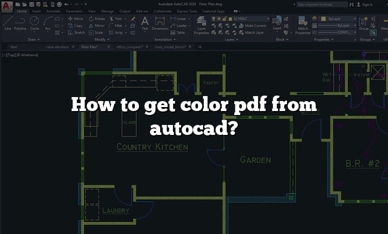 How to get color pdf from autocad?