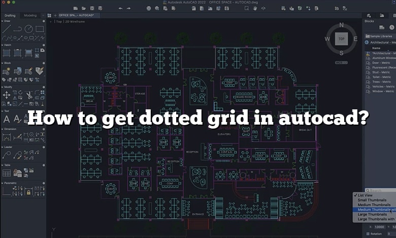 How to get dotted grid in autocad?