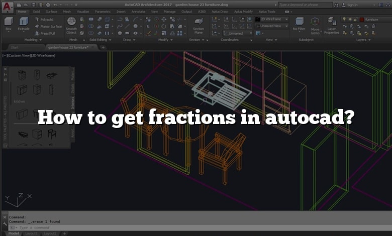 How to get fractions in autocad?