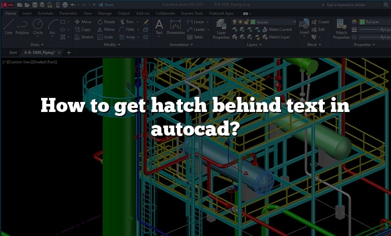 How to get hatch behind text in autocad?