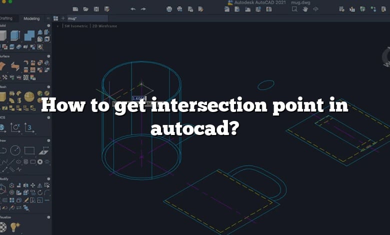 How to get intersection point in autocad?