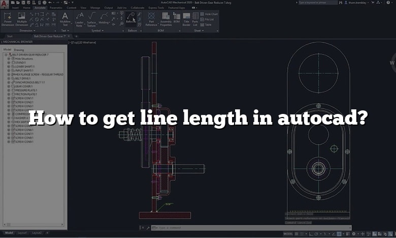 How to get line length in autocad?