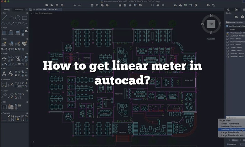 How to get linear meter in autocad?