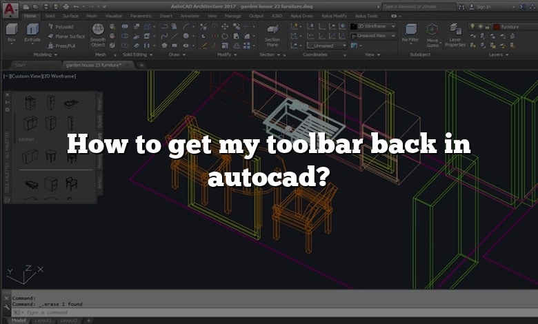 How to get my toolbar back in autocad?