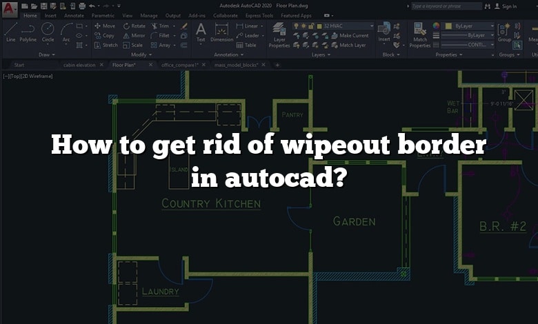 How to get rid of wipeout border in autocad?