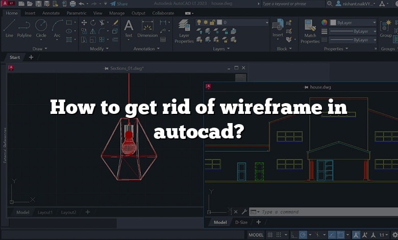 How to get rid of wireframe in autocad?