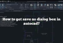 How to get save as dialog box in autocad?