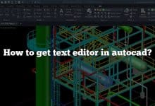 How to get text editor in autocad?