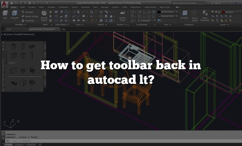 How to get toolbar back in autocad lt?