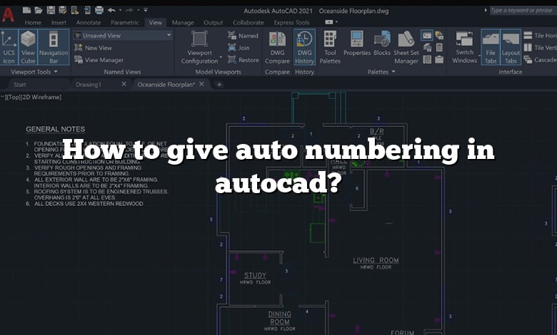 How to give auto numbering in autocad?