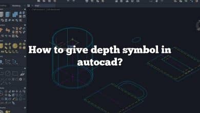 How to give depth symbol in autocad?