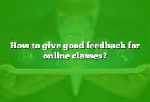 How to give good feedback for online classes?