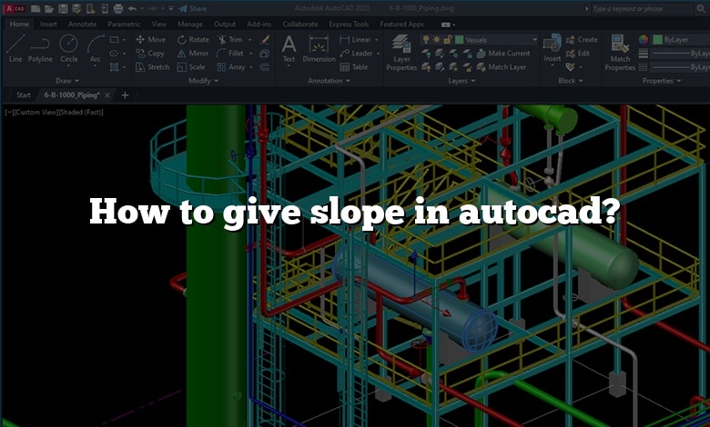 How to give slope in autocad?