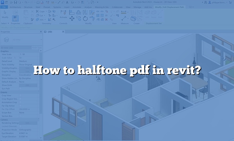 How to halftone pdf in revit?