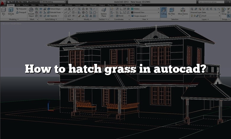 How to hatch grass in autocad?