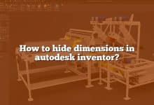 How to hide dimensions in autodesk inventor?