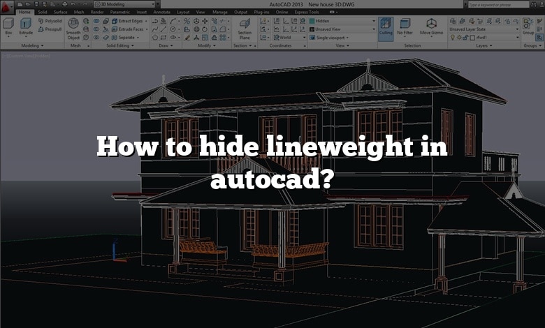 How to hide lineweight in autocad?