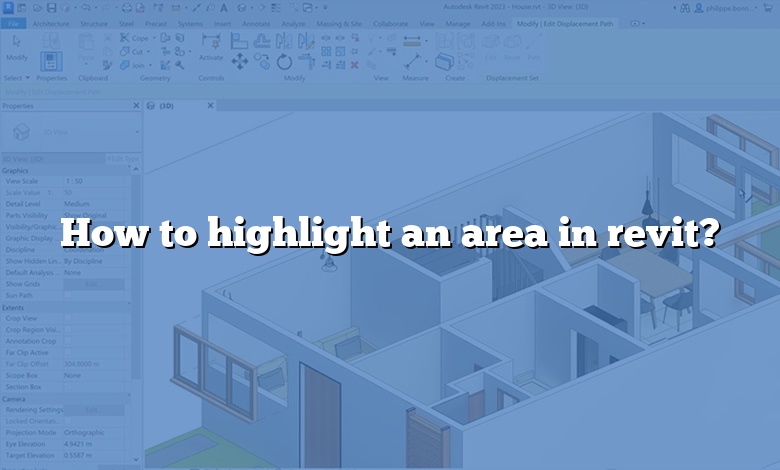 How to highlight an area in revit?