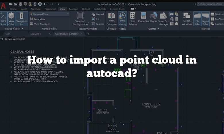 How to import a point cloud in autocad?