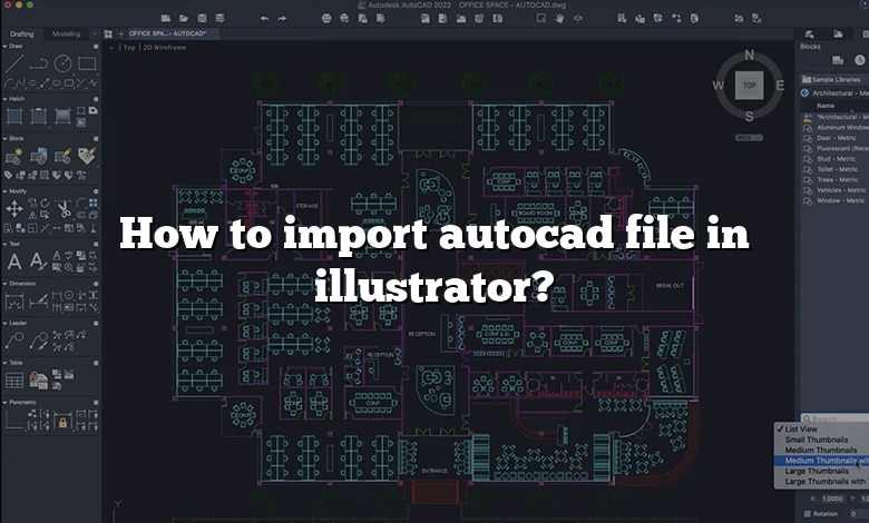 How to import autocad file in illustrator?