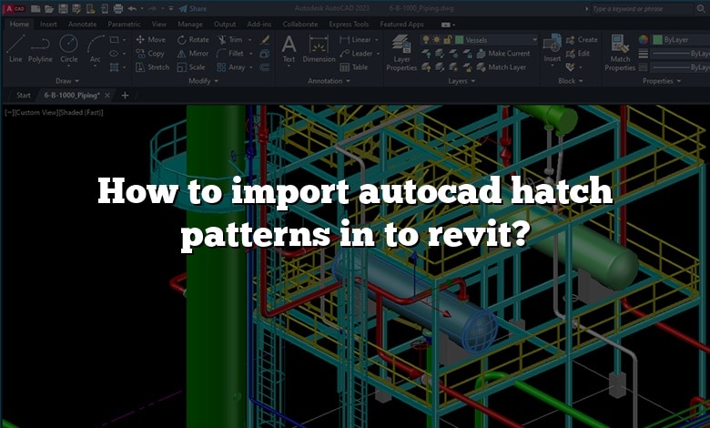 How to import autocad hatch patterns in to revit?