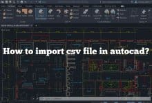 How to import csv file in autocad?