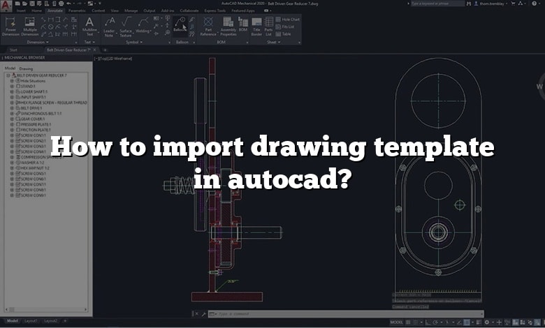How to import drawing template in autocad?