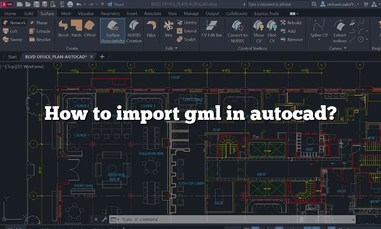 How to import gml in autocad?