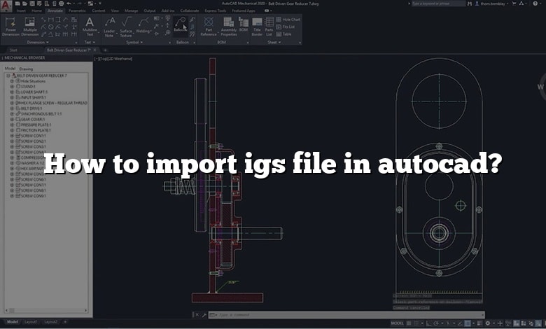 How to import igs file in autocad?