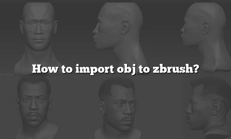 How to import obj to zbrush?
