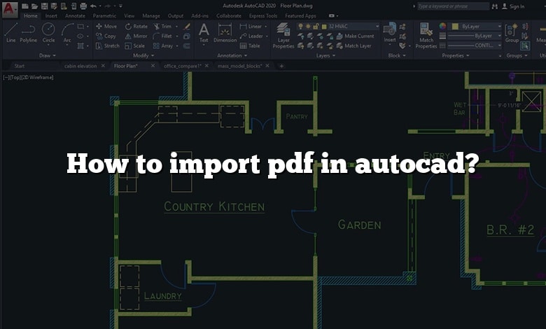 How to import pdf in autocad?