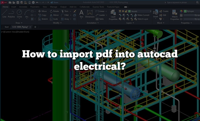 How to import pdf into autocad electrical?