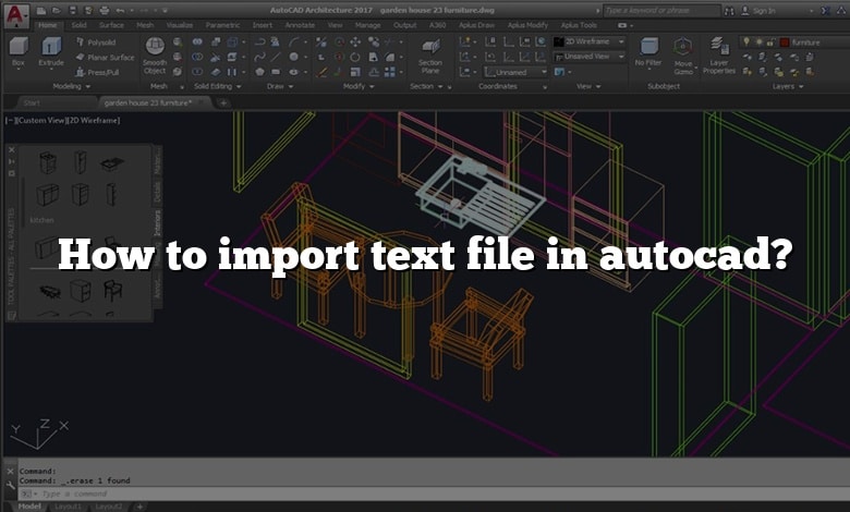 How to import text file in autocad?