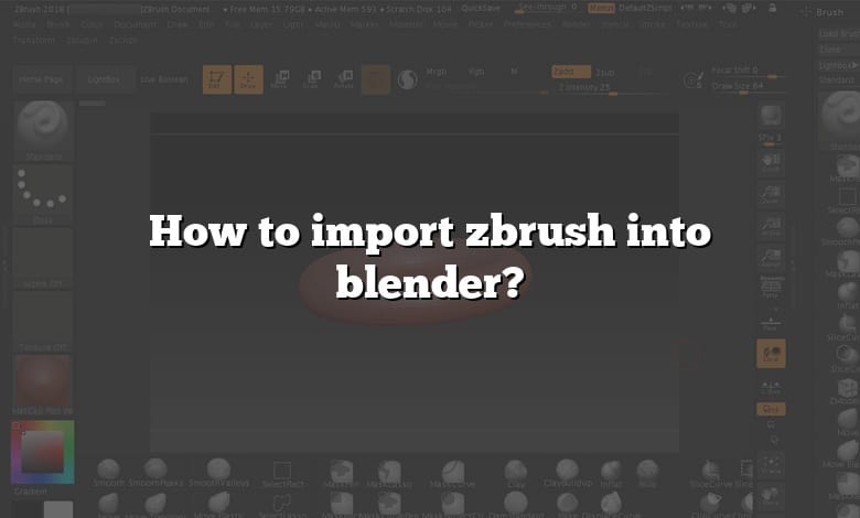 How to import zbrush into blender?