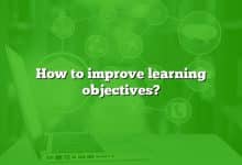 How to improve learning objectives?
